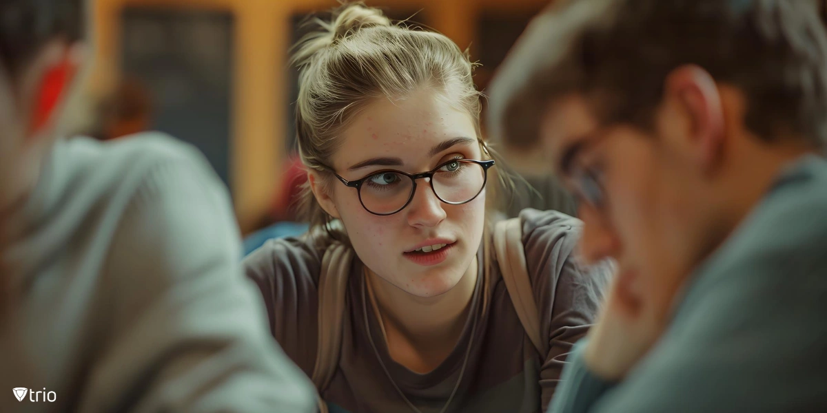 High school students at a cyberbullying program in schools