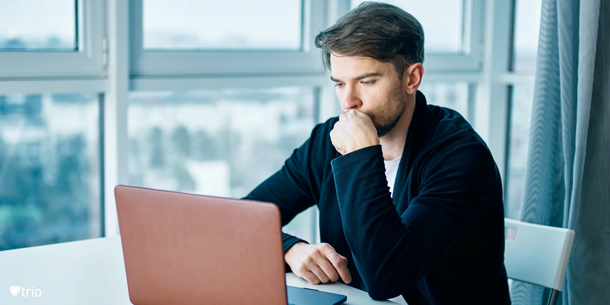 Man using a laptop