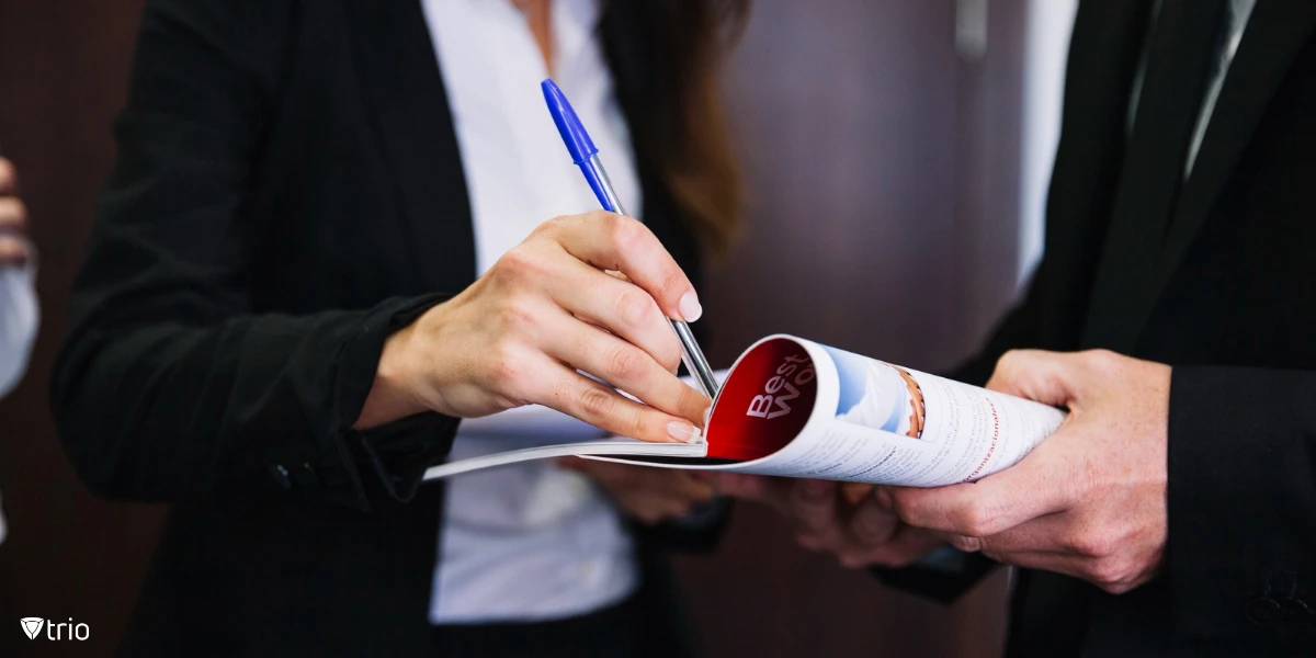 IT manager signing an SOX regulatory compliance document