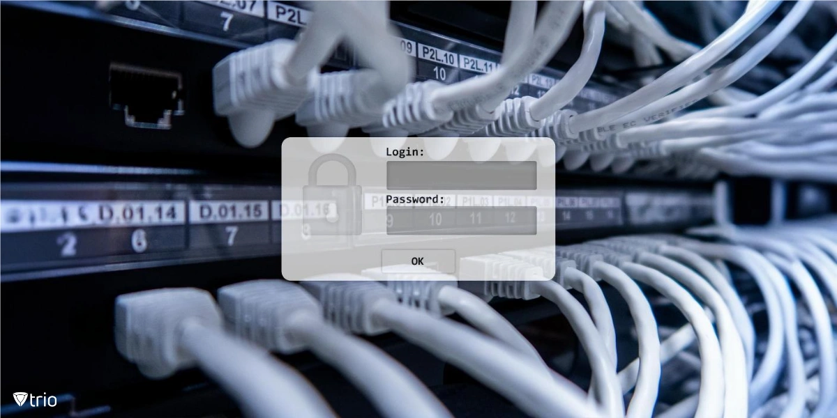 Server room login and password request data access and security