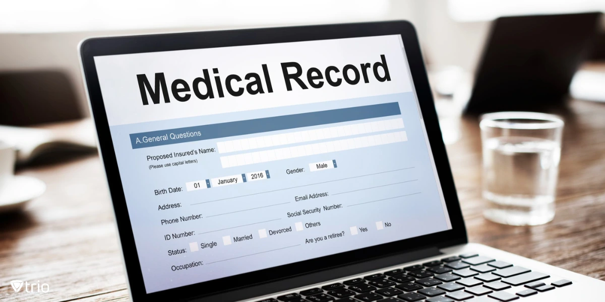 [Medical Record Report Healthcare Document Concept]